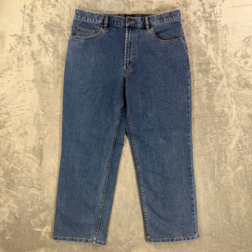 Jos. A. Bank Traveler Straight Jeans Men's Size 36x29 Blue Medium Wash Denim